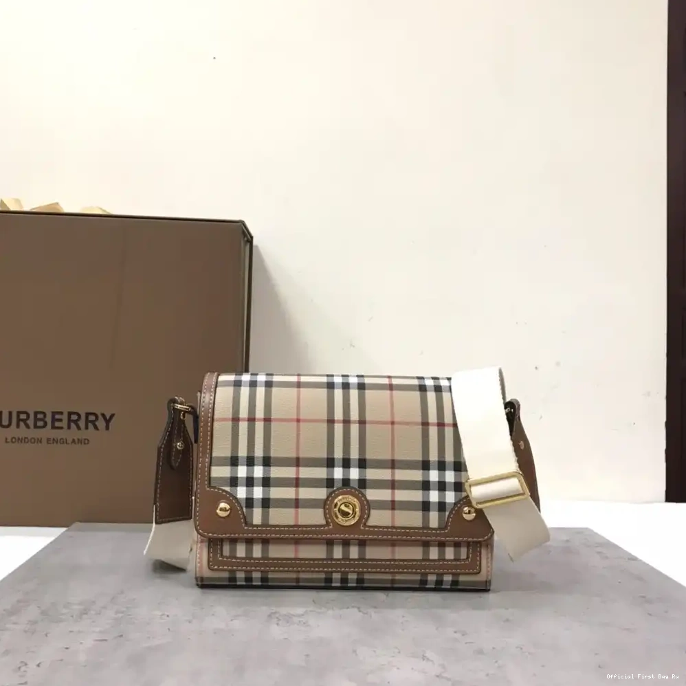 Official First Bag Ru BURBERRY Crossbody Note Bag-25-8.5-18cm 0521